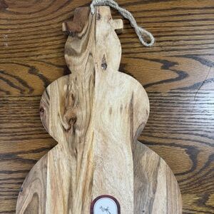 Christmas ~ Snowman Wooden Cutting Board/Decor ~ 16”x10”x1/2”